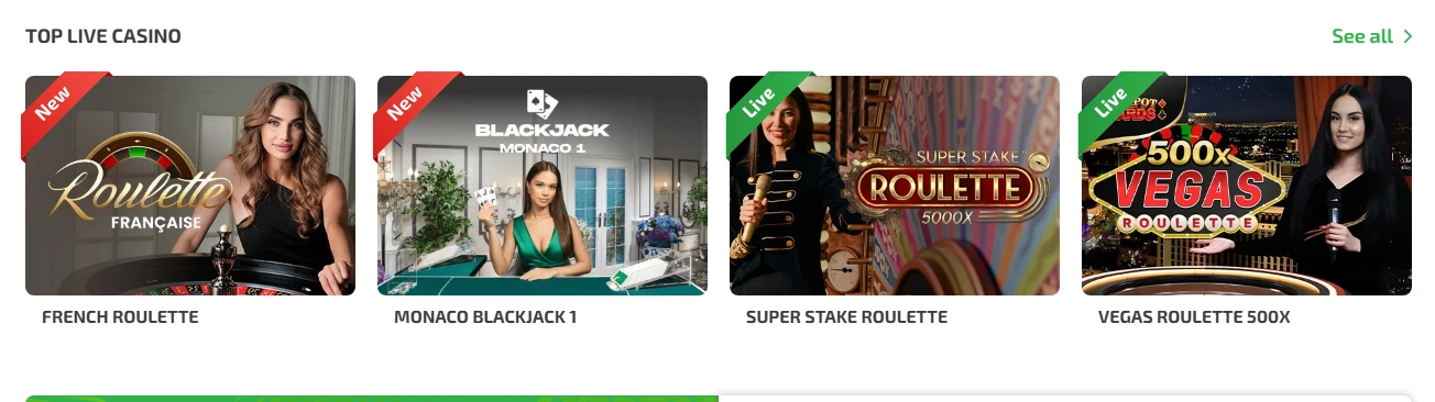 Boaboa livekasino pelit